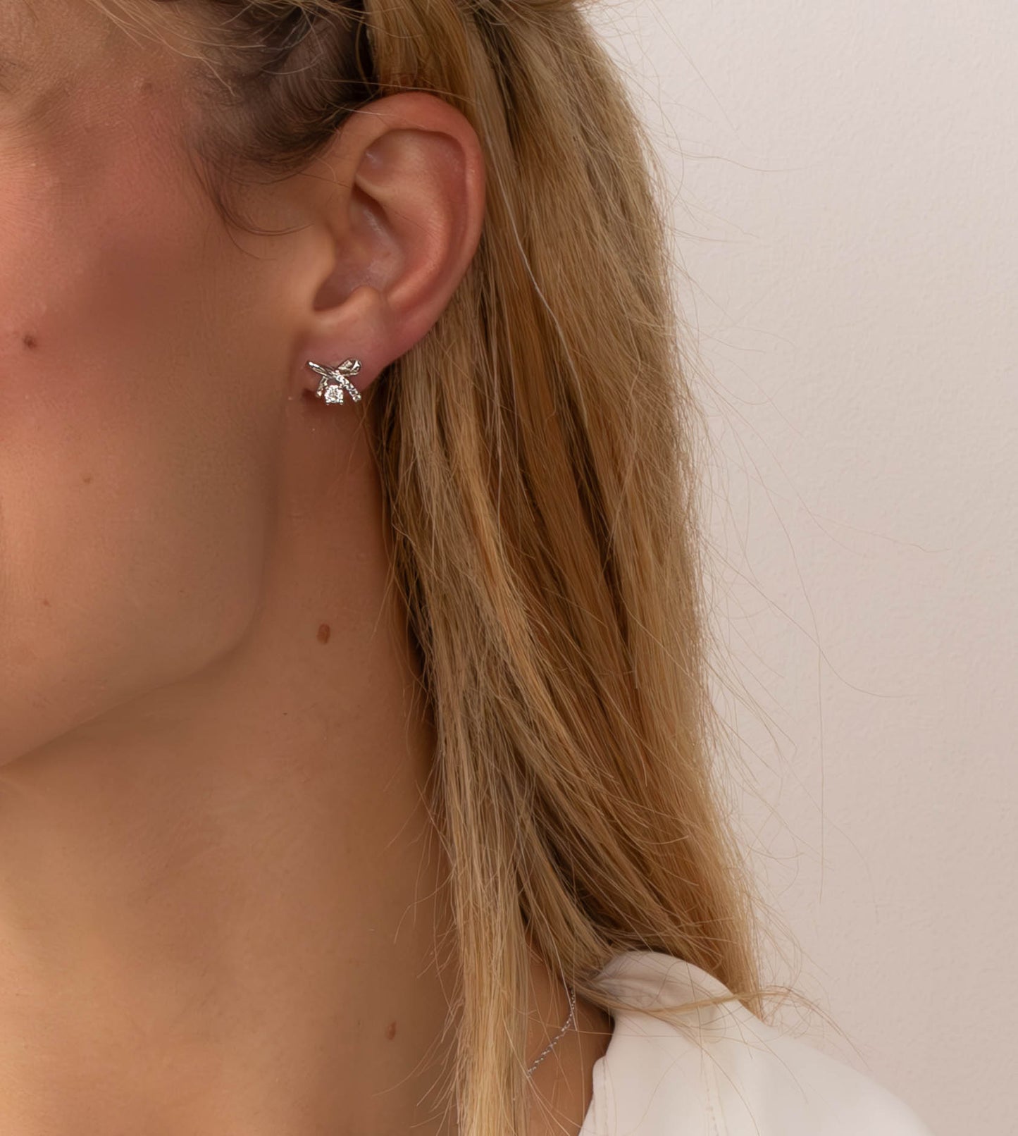 Moissanite Bow Earrings