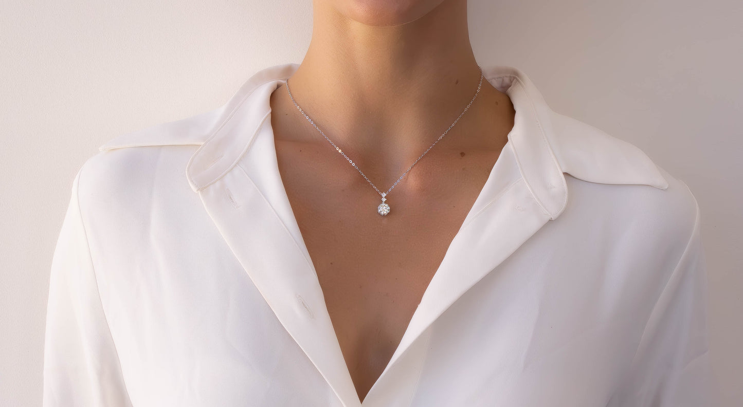 Moissanite Drop Necklace