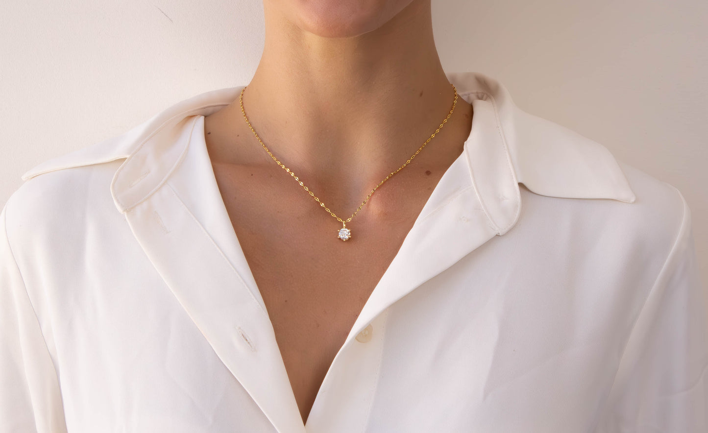 Moissanite Solitare Necklace