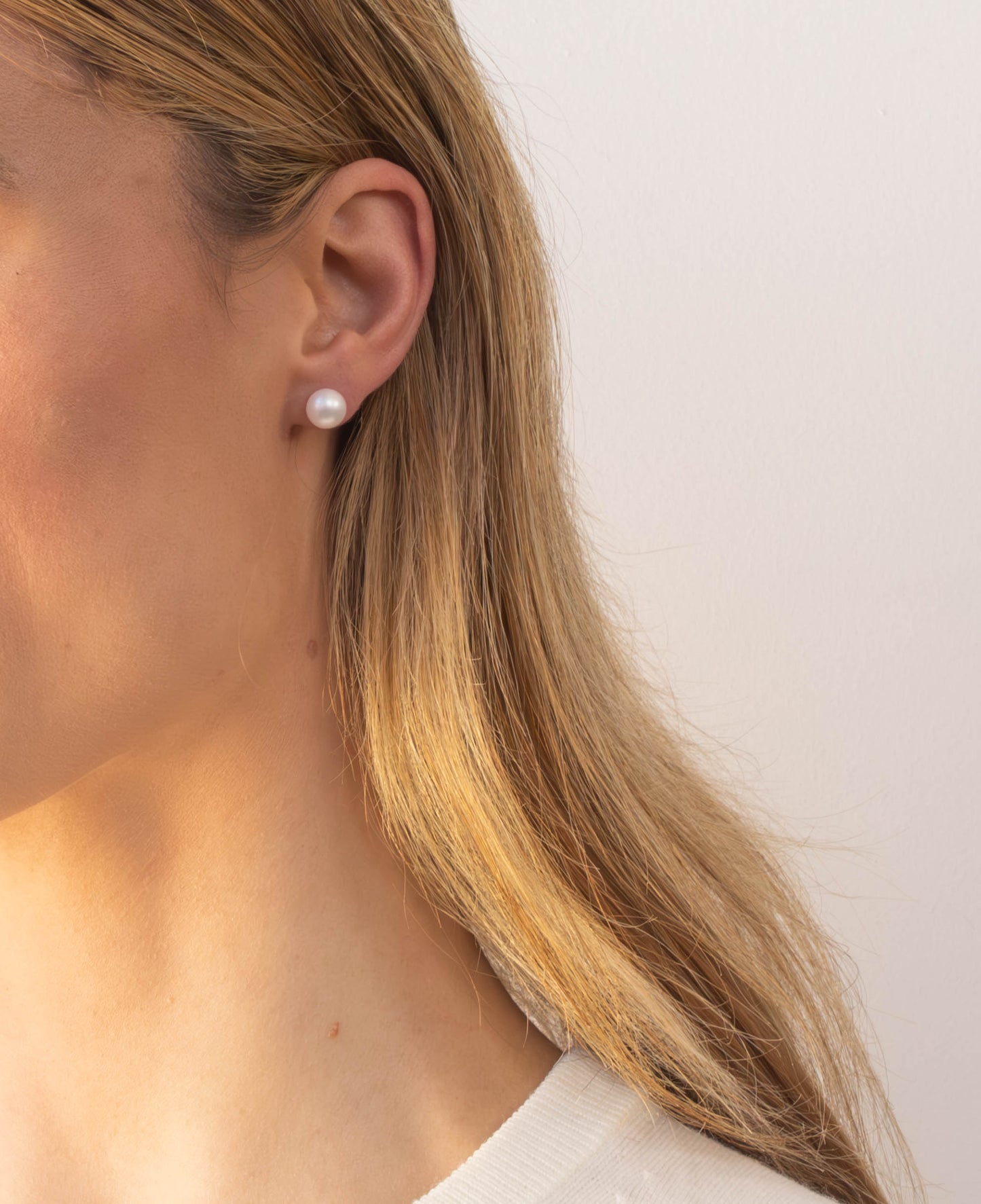 White Pearl Studs