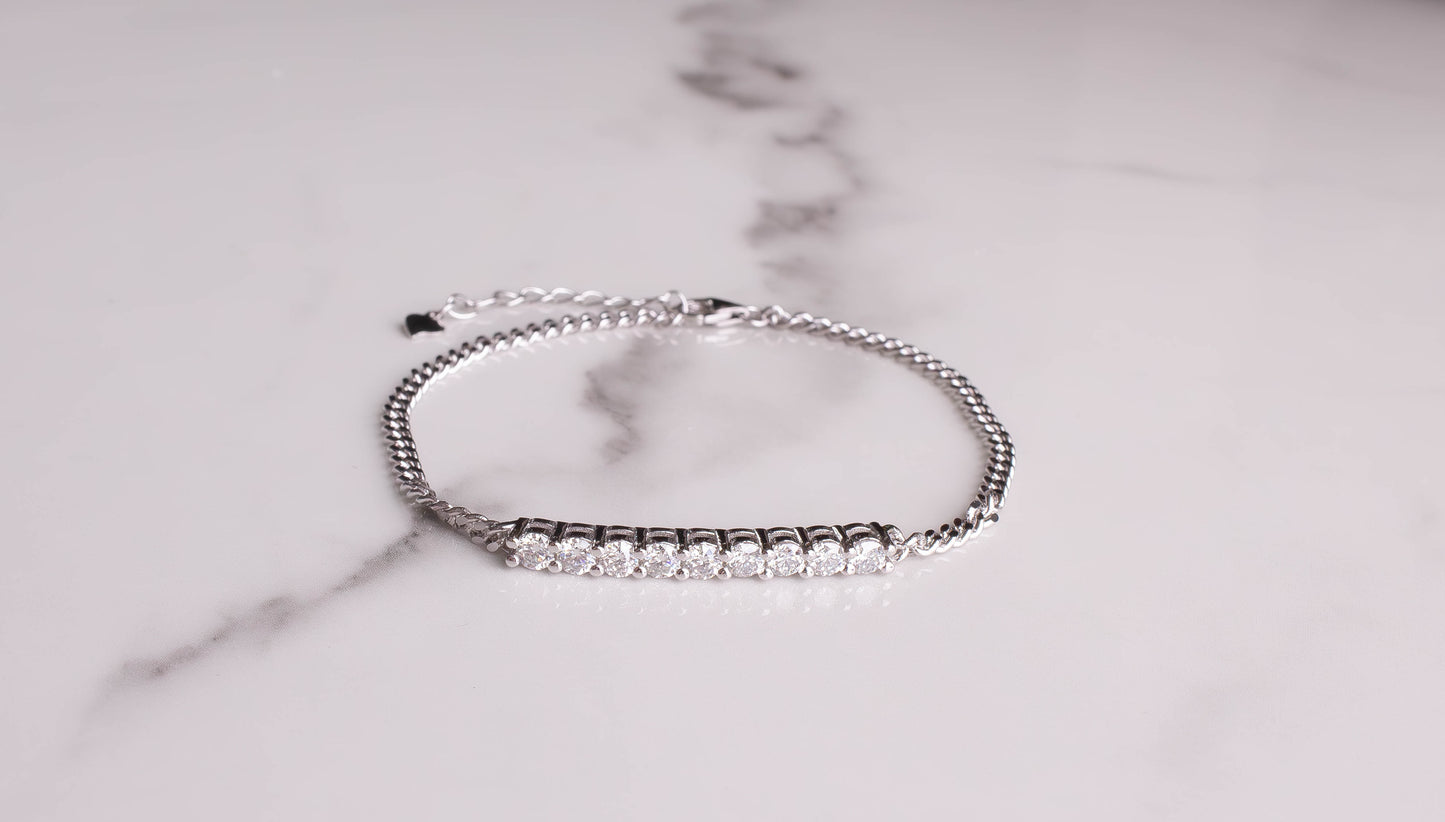 Moissanite Row Bracelet