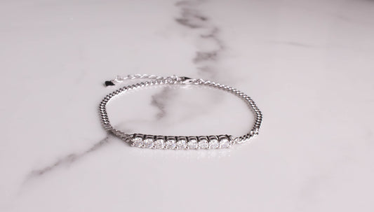 Moissanite Row Bracelet