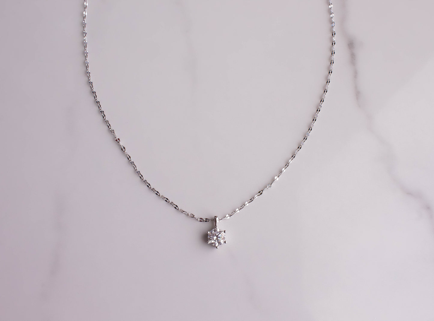 Moissanite Solitare Necklace