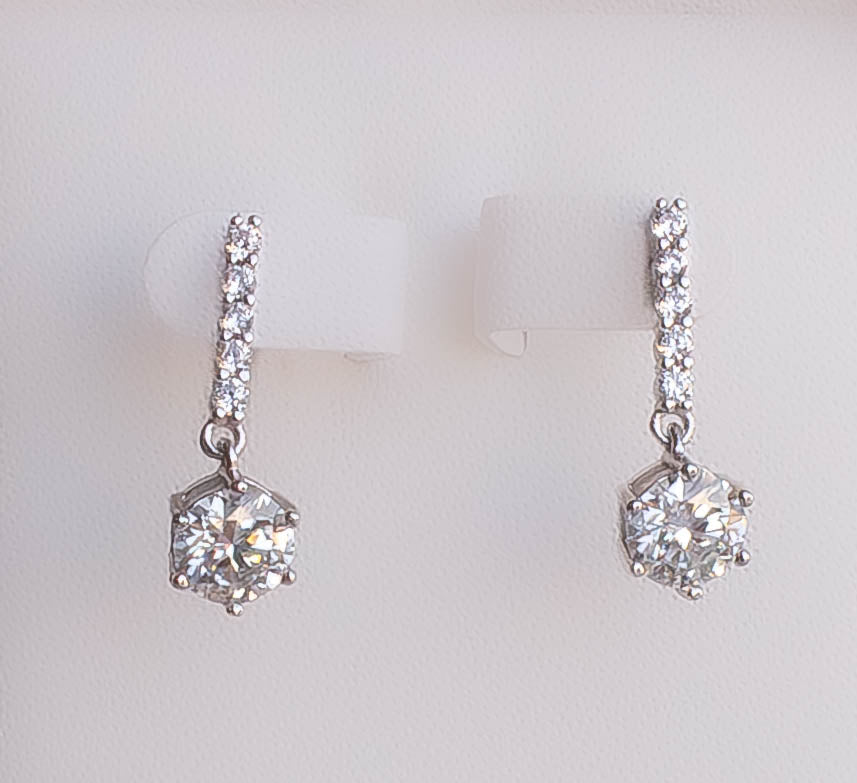 Moissanite Drop Earrings
