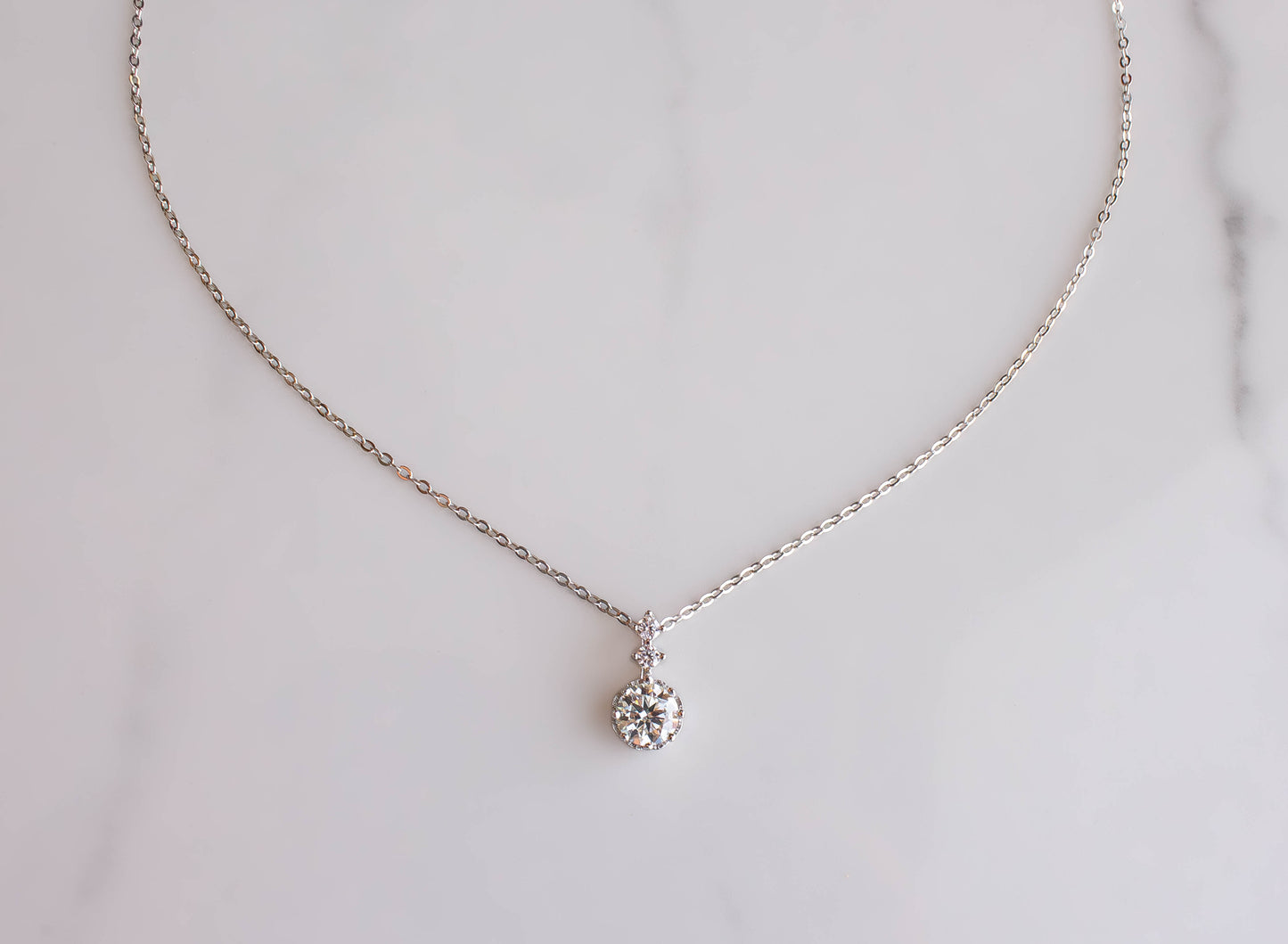 Moissanite Drop Necklace