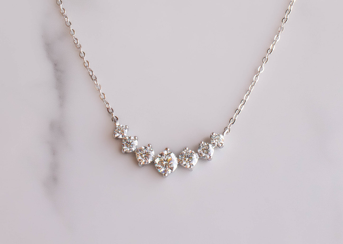 Moissanite Smile Necklace