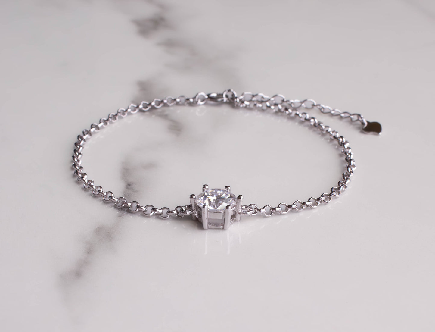 Moissanite Solitare Bracelet