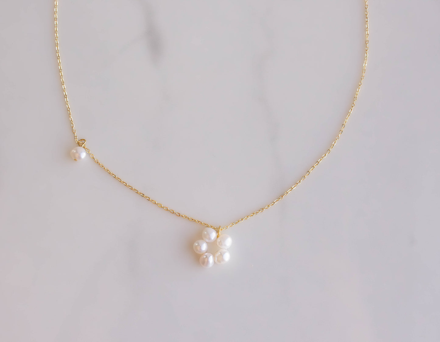Hooped Pearl Necklace