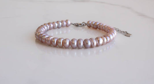 Purple Pearl Bracelet